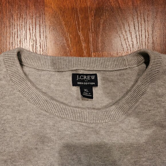 J.Crew Crewneck Sweater – Gray Heather | 100% Cotton Classic - Picture 1 of 5